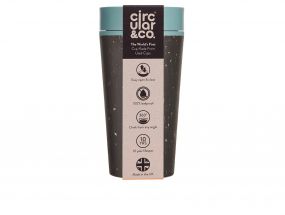 Kelímek rCUP/Circular&CO Black and Teal 340 ml