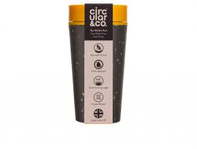 Kelímek rCUP/Circular&CO Black and Mustard 340 ml