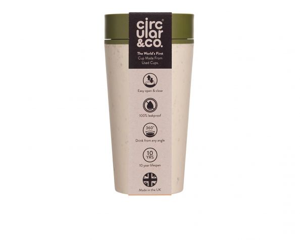Kelímek rCUP/Circular&CO Cream and Green 340 ml