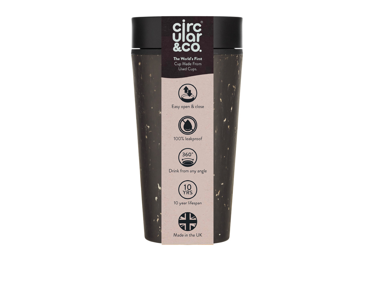 Kelímek CircularCup Cosmic Black 340 ml