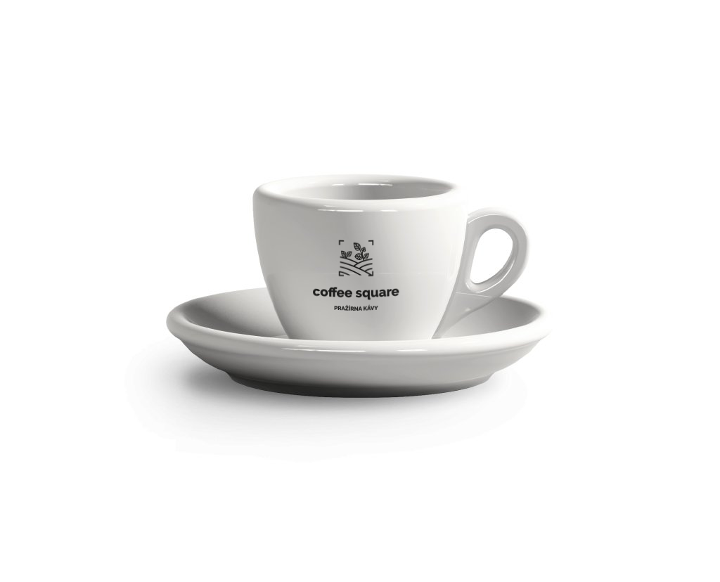 Porcelánový espresso šálek s podšálkem