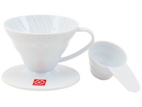 Plastový dripper Hario V60-01 - bilý